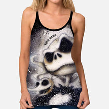 Load image into Gallery viewer, Custom Name Halloween Cross Tank Top & Leggings for Women