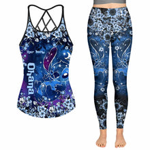 Load image into Gallery viewer, Personalized Cross Tank Top & Leggings Set for Mom's Day Gift