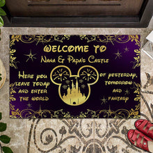 Load image into Gallery viewer, Personalized Doormat Welcome to Nana & Papa's Castle Gift