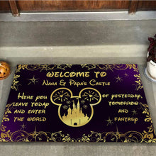 Load image into Gallery viewer, Personalized Doormat Welcome to Nana & Papa's Castle Gift
