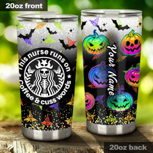 Load image into Gallery viewer, Personalized Halloween Nurse Tumbler Custom Name Gift for Nurse
