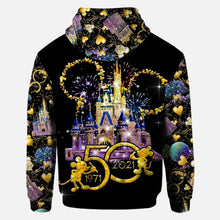 Load image into Gallery viewer, Personalized 50th Anniversary Magic Kingdom Hoodie All Over Print Gift