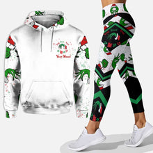 Load image into Gallery viewer, Personalized Grinch Christmas Hoodie and Leggings Set for Family