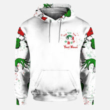 Load image into Gallery viewer, Personalized Grinch Christmas Hoodie and Leggings Set for Family