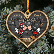 Load image into Gallery viewer, Personalized Layered Wood Christmas Ornament with Names | Unique Gift