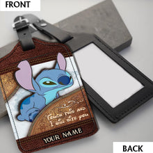 Load image into Gallery viewer, Personalized Leather Luggage Tag Custom Name Touch This Gift