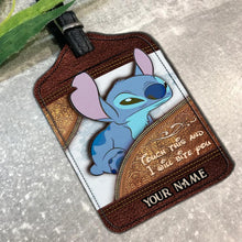 Load image into Gallery viewer, Personalized Leather Luggage Tag Custom Name Touch This Gift