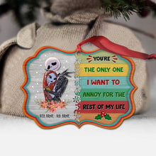 Load image into Gallery viewer, Personalized Nightmare Before Christmas Ornament Custom Names Gift for Couples