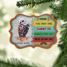 Load image into Gallery viewer, Personalized Nightmare Before Christmas Ornament Custom Names Gift for Couples