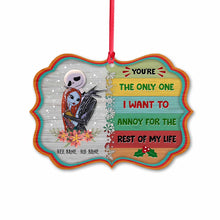 Load image into Gallery viewer, Personalized Nightmare Before Christmas Ornament Custom Names Gift for Couples