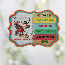 Load image into Gallery viewer, Personalized Christmas Mouse Ornament Customizable Gift for Couples