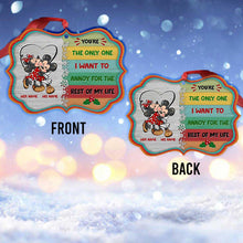 Load image into Gallery viewer, Personalized Christmas Mouse Ornament Customizable Gift for Couples