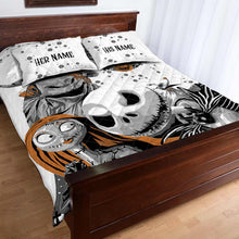 Load image into Gallery viewer, Personalized Nightmare Quilt Set for Couples | Halloween Gift