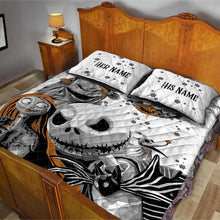 Load image into Gallery viewer, Personalized Nightmare Quilt Set for Couples | Halloween Gift