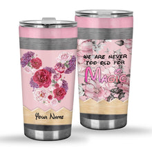 Load image into Gallery viewer, Personalized Floral Tumbler Custom Name Gift for Mom