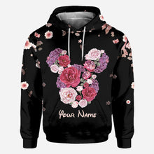 Load image into Gallery viewer, Personalized Floral Mouse All Over T-shirt & Hoodie Gift