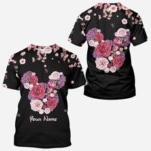 Load image into Gallery viewer, Personalized Floral Mouse All Over T-shirt & Hoodie Gift