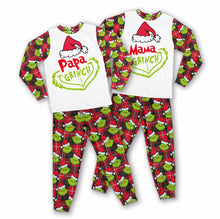 Load image into Gallery viewer, Personalized Grinch Christmas Pajamas Set for Couples
