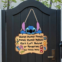 Load image into Gallery viewer, Personalized Ohana Means Family Wood Sign with Custom Name Gift for Family