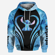Load image into Gallery viewer, Personalized Hoodie and Leggings Set with Cute Stitch Design for Couple Gift