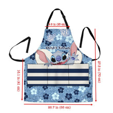Load image into Gallery viewer, Personalized Floral Ohana Apron Custom Name Gift for Her