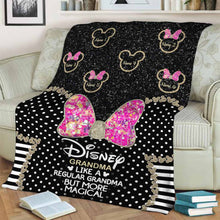 Load image into Gallery viewer, Personalized Disney Grandma Mouse Blanket Custom Names Gift