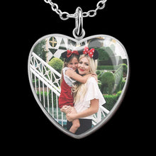 Load image into Gallery viewer, Personalized Heart Pendant Necklace Custom Photo Gift for Mom