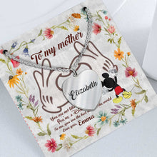Load image into Gallery viewer, Personalized Heart Pendant Necklace Custom Photo Gift for Mom