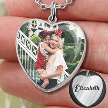 Load image into Gallery viewer, Personalized Heart Pendant Necklace Custom Photo Gift for Mom
