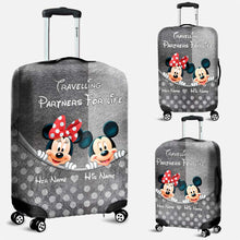 Load image into Gallery viewer, Personalized Luggage Cover for Couples Custom Name Travel Gift