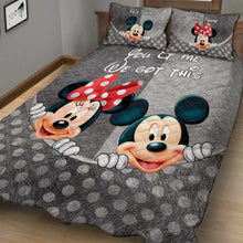 Load image into Gallery viewer, Personalized Mouse Quilt Set with Names for Couples | Valentine’s Day Gift