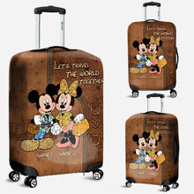 Load image into Gallery viewer, Personalized Disney Mouse Luggage Cover Custom Names Travel Gift for Couples