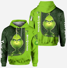 Load image into Gallery viewer, Personalized Grinch Hoodie and Leggings Set for Christmas