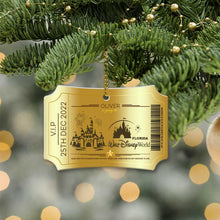Load image into Gallery viewer, Personalized Magic Kingdom Christmas Aluminum Ornament Gift