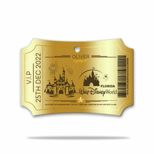 Load image into Gallery viewer, Personalized Magic Kingdom Christmas Aluminum Ornament Gift