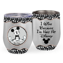 Load image into Gallery viewer, Personalized Wine Tumbler with Cute Mouse Ears | Custom Gift for Mom