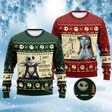 Load image into Gallery viewer, Personalized Nightmare Before Christmas Sweater for Couples