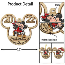 Load image into Gallery viewer, Personalized Christmas Mouse Ornament Custom Name Gift