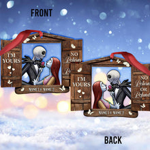 Load image into Gallery viewer, Personalized Nightmare Before Christmas Ornament Custom Names Gift for Couples