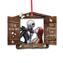 Load image into Gallery viewer, Personalized Nightmare Before Christmas Ornament Custom Names Gift for Couples