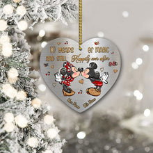 Load image into Gallery viewer, Personalized Christmas Mouse Heart Aluminium Ornament Gift Idea