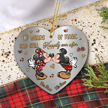 Load image into Gallery viewer, Personalized Christmas Mouse Heart Aluminium Ornament Gift Idea