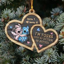 Load image into Gallery viewer, Personalized Layered Wood Ornament I'm Yours No Returns Gift for Couple