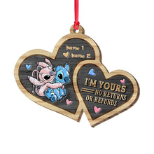 Load image into Gallery viewer, Personalized Layered Wood Ornament I'm Yours No Returns Gift for Couple