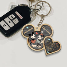 Load image into Gallery viewer, Personalized Mickey Mouse Keychain Custom Names Gift for Couples