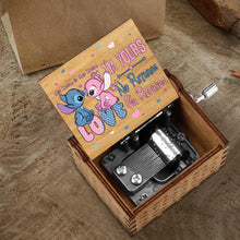 Load image into Gallery viewer, Personalized Ohana Hand Crank Music Box Custom Gift for Partner