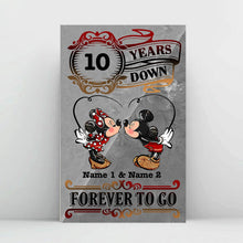 Load image into Gallery viewer, Personalized Couple Mouse Poster Custom Names Anniversary Gift
