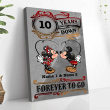 Load image into Gallery viewer, Personalized Couple Mouse Poster Custom Names Anniversary Gift