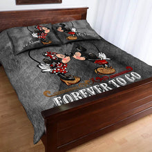 Load image into Gallery viewer, Personalized Mouse Quilt Set Custom Couple Gift for Anniversary