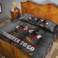 Load image into Gallery viewer, Personalized Mouse Quilt Set Custom Couple Gift for Anniversary
